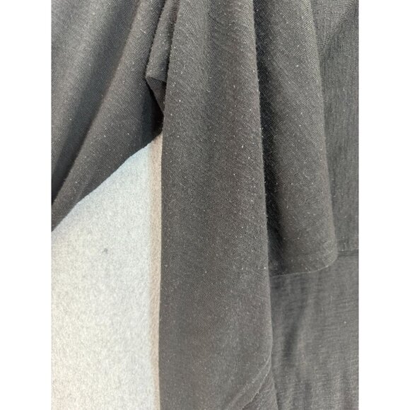 Connies Moon Light Los Angeles OS Black Long Sleeve High-Low Top Drape Pockets - Picture 5 of 12